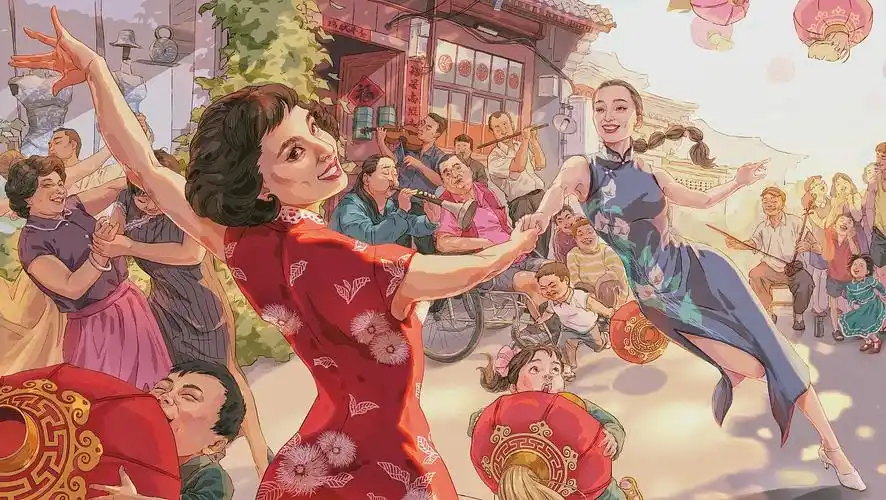 大爷大妈闹新年!|插画|创作习作|夏一的夏_原创作品-站酷zcool