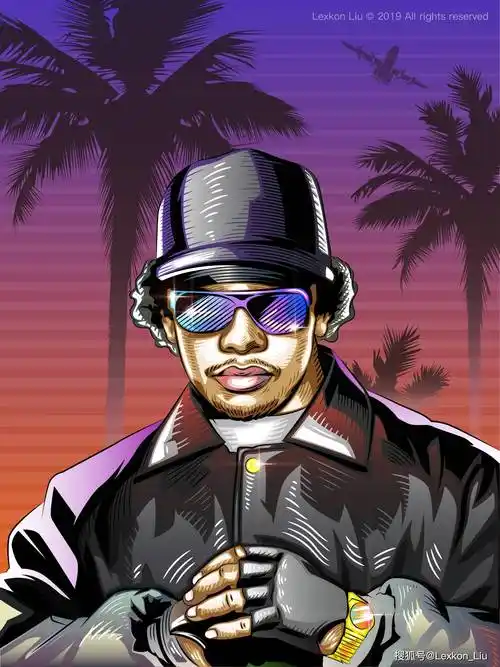 【潮流插画分享】说唱 | 嘻哈 | rap | lexkon liu