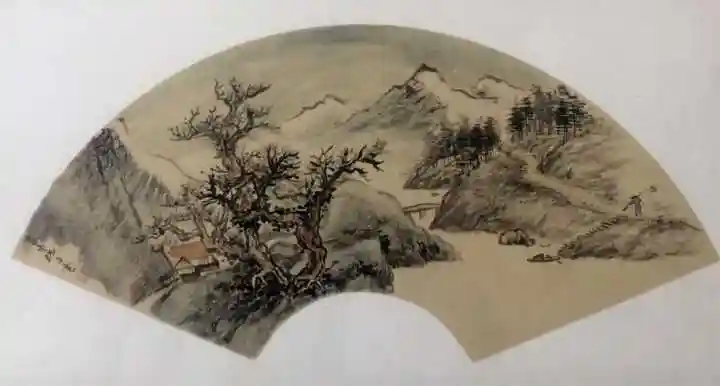 一山一水皆是情,杨治宪仿清四王山水扇面赏析