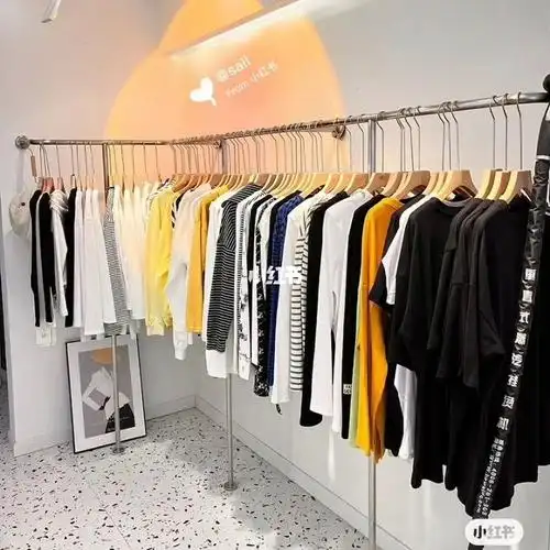 不锈钢服装展示上墙架落地式女装店正侧挂服