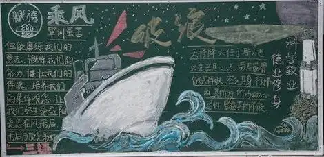 乘风破浪会黑板报黑板报图片大全