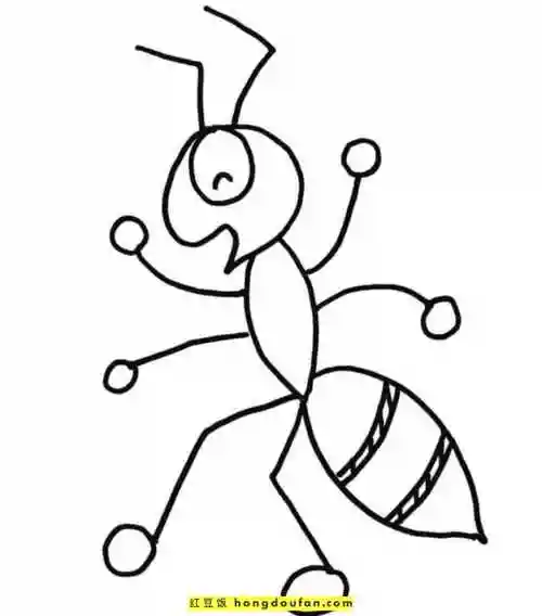 10张5到10岁孩子最喜欢的昆虫手绘卡通简笔画