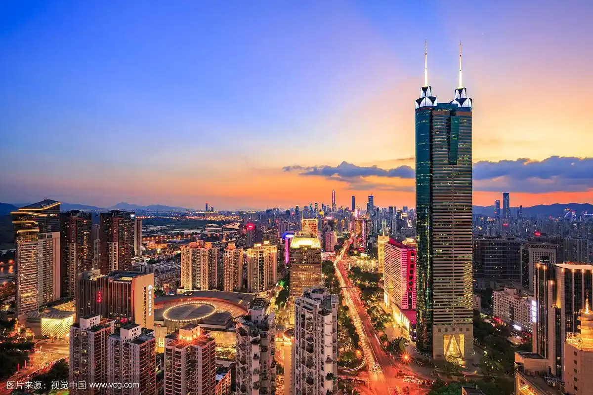 深圳罗湖中心区城市美景