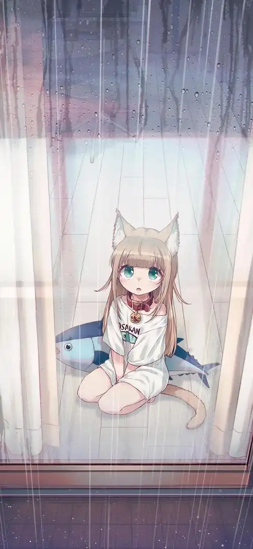 多彩壁纸631期|无水印动漫壁纸 猫系少女手绘手机壁纸