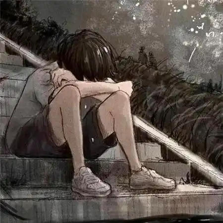 伤感流泪男头图片 在夜里哭得撕心裂肺的男孩哭完记得成熟_男生头像