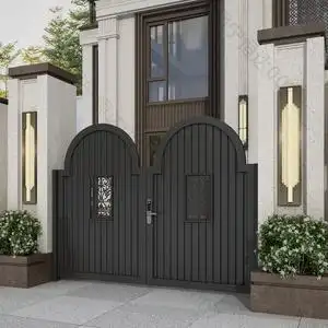 铝合金花园门别墅大门双开门现代庭院围墙门豪华铁艺乡村院子大门