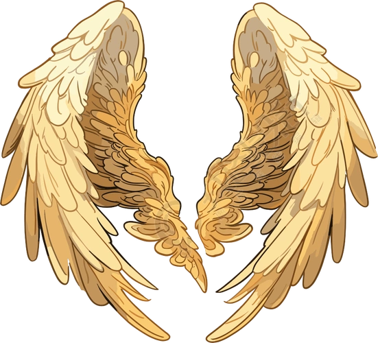 金色翅膀png素材