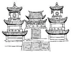 漂亮的寺庙简笔画寺庙简笔画画法步骤寺庙简笔画图片教程庙宇简笔画