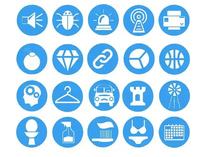 扁平化常用ppt图标素材