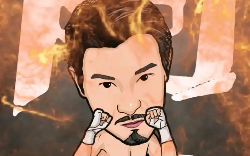 大陶画大咖刘德华百部电影漫画海报之阿虎