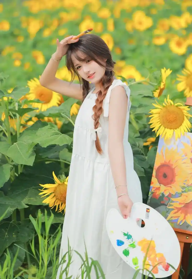 向日葵拍照.夏天啦当然要去看看向日葵.#连云港约拍 #摄影  - 抖音