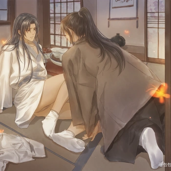 二哈和他的白猫师尊燃晚墨燃楚晚宁平涂插画同人绘画作品