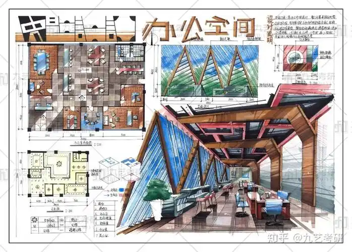 2—办公空间快题设计作品