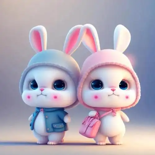 2023新年情侣版兔子头像