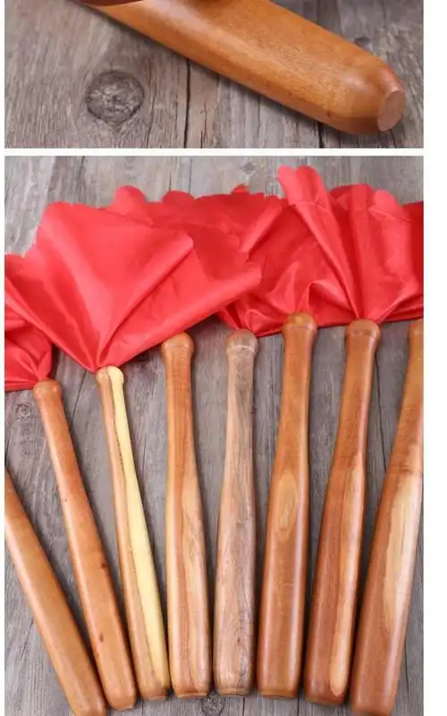 鼓槌鼓棒木质实木打鼓棒牛皮鼓大鼓鼓棒鼓锤棒一对小号