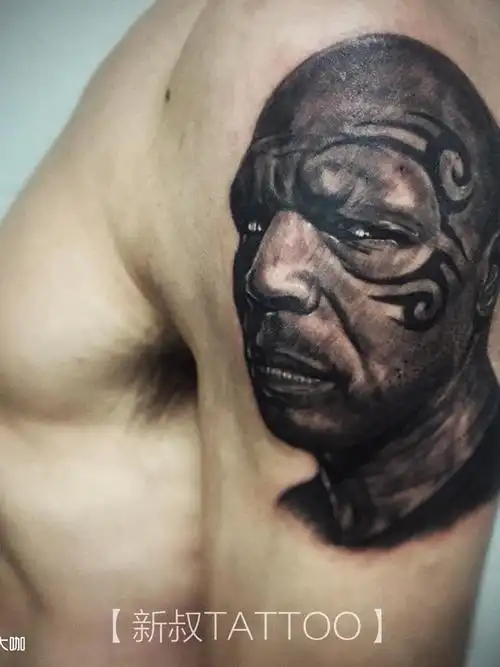 泰森肖像_纹身图案手稿图片_新叔的纹身作品集