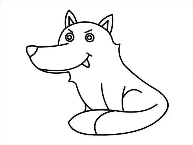 动物简笔画,狼简笔画,简笔画图片
