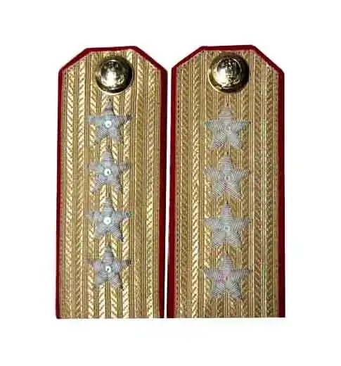 55式陆军大将肩章纯银丝