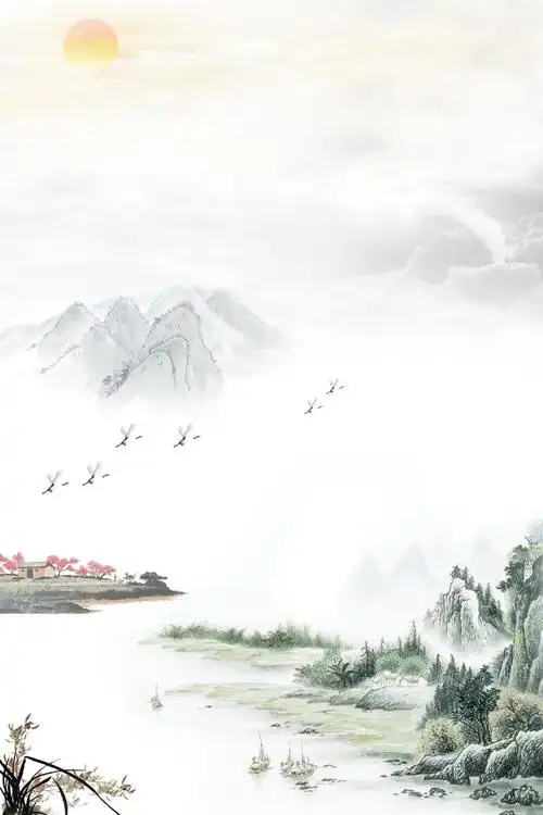 传统水墨海报背景