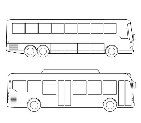 公共汽车简笔画图片公交车简笔画图解步骤各种各样的公交车简笔画公交