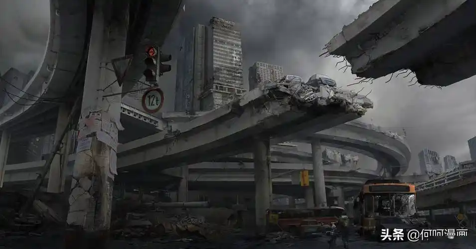 欣赏一组废墟系列场景插画作品!