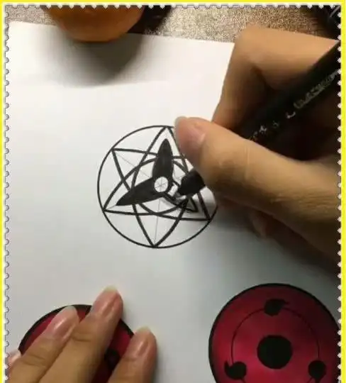 美术生在线教学写轮眼看到万花筒成品网友神威