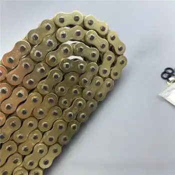 摩托车链条机车大排量摩托车高端金色油封链条428520525地平线越野车
