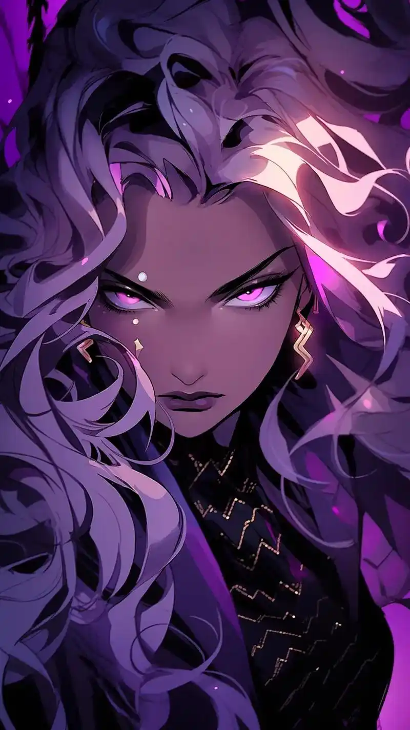 动漫人物 #女生头像 #二次元 #紫色系 - 抖音