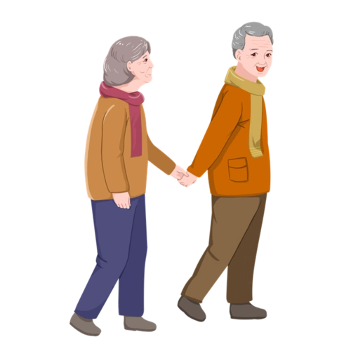 卡通老夫妻图片