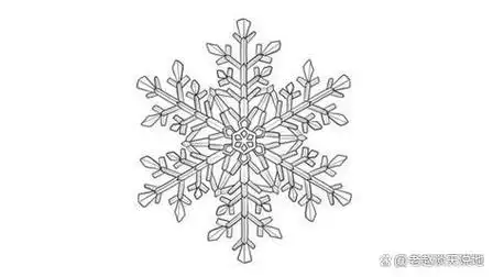 如何画雪花简笔画