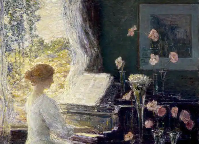 奏鸣曲the sonata childe hassam油画作品欣赏