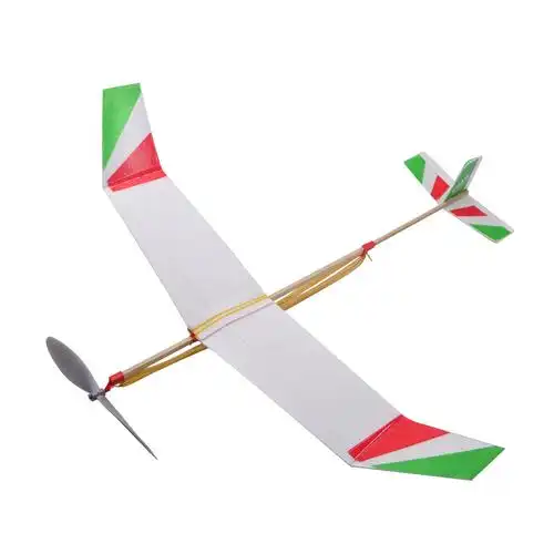 stem橡皮筋弹射动力飞机 航模实验玩具diy拼装滑翔机儿童益智玩具