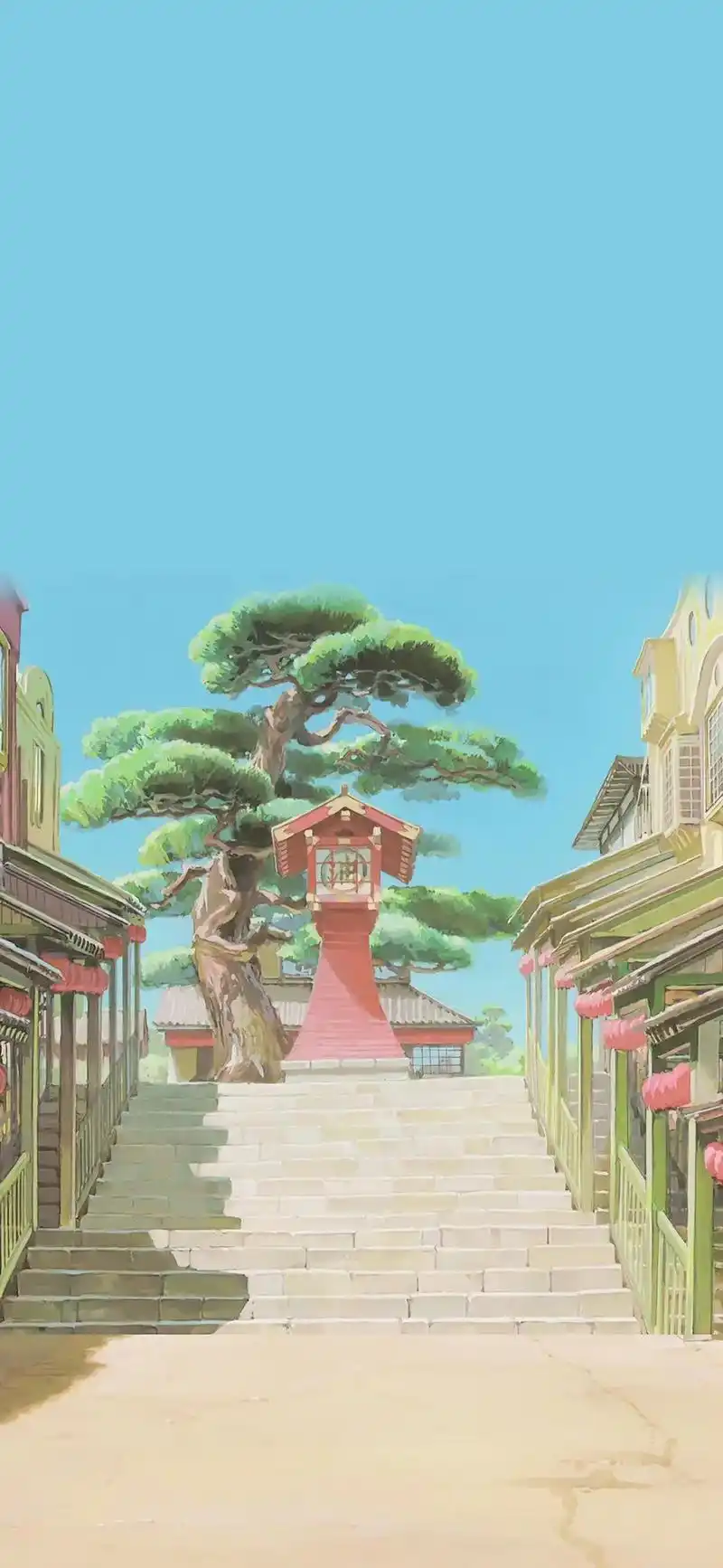 送你一张壁纸 #千与千寻 想住进宫崎骏用画笔建筑的童话世界 - 抖音