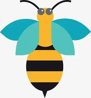 卡通蜜蜂俯视图
