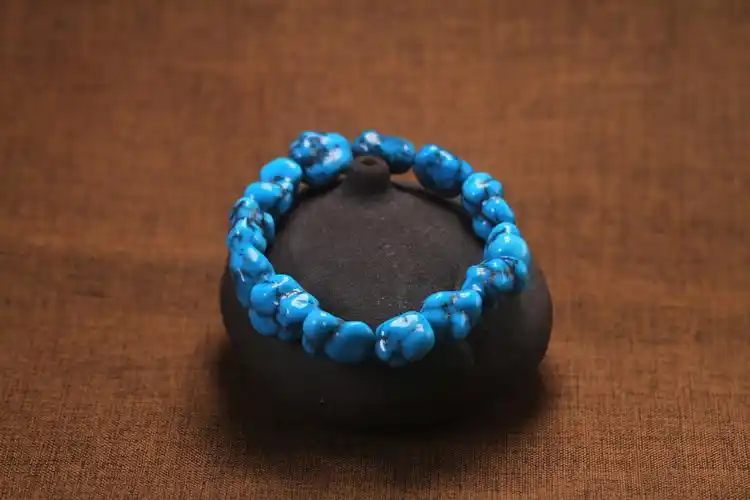 绿松石随形手串单圈欣赏