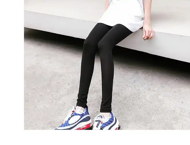 七格格夏季打底裤外穿女薄百搭2018新款弹力魔术高腰安全裤紧身裤