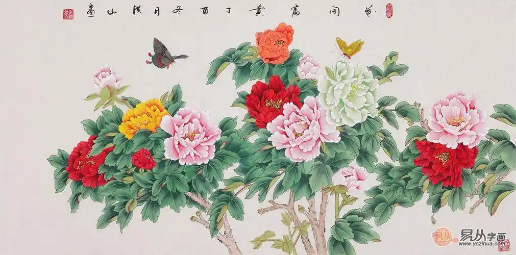 家里客厅挂字画选名家真迹花鸟画挂出的是品位