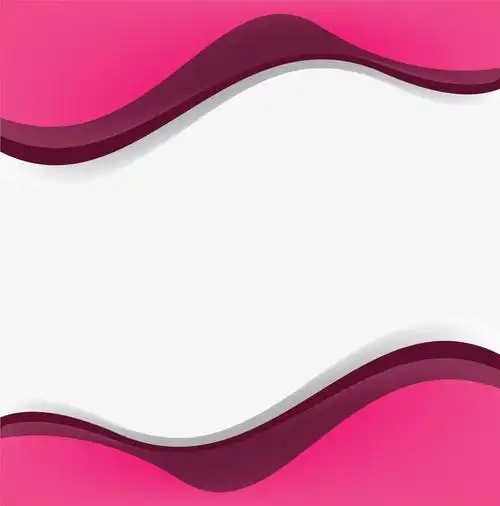 粉红色波浪的边框