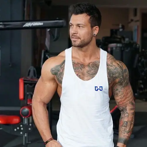 肌肉运动兄弟器械健身训练背心男工字坎肩马甲吸汗打底衫无袖t恤