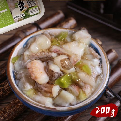 日式芥末章鱼即食日料寿司食材商用200g小八爪鱼足片腿爪须脚章