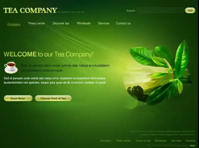 绿色风格flash网站模板网页ui素材免费下载(图片编号:4868793)-六图网