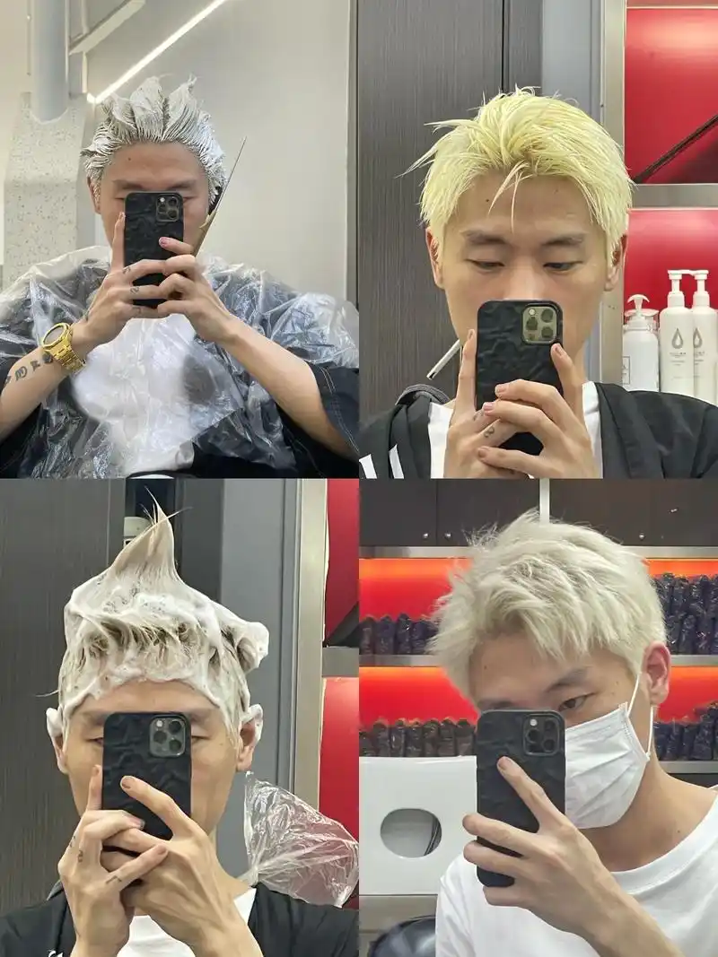 来看看没有翻车的漂头发～#创作灵感  极浅奶白色染发～全 - 抖音