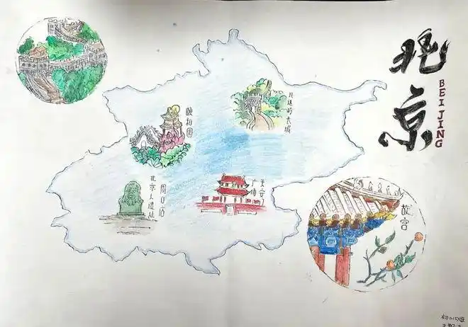 太惊艳红山学子手绘创意中国省份地图