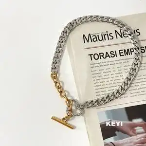 keyi韩国代购 东大门设计款创意爱心铁链项链 韩国直邮