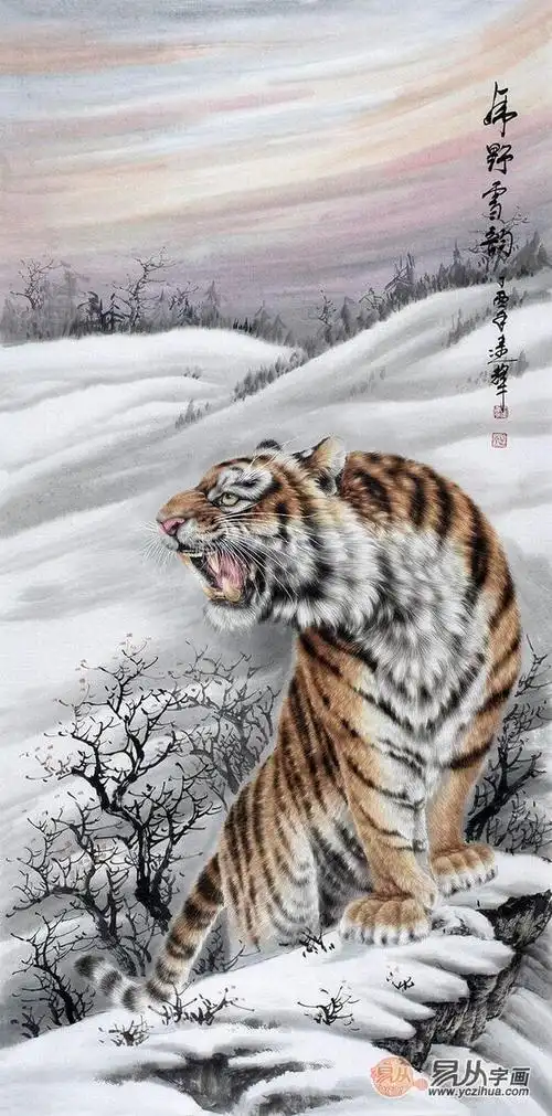 老虎工笔画 老虎工笔画图片