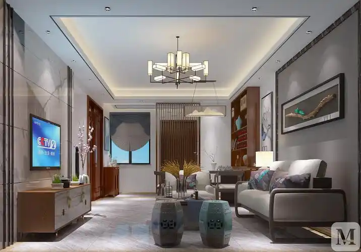 23.3万113㎡中式三房装修小户型新中式风格家装案例欣赏