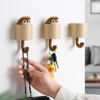 卡贝(cobbe)创意挂钩松鼠挂钩可爱免打孔墙壁壁挂强力挂粘钩卡通家用