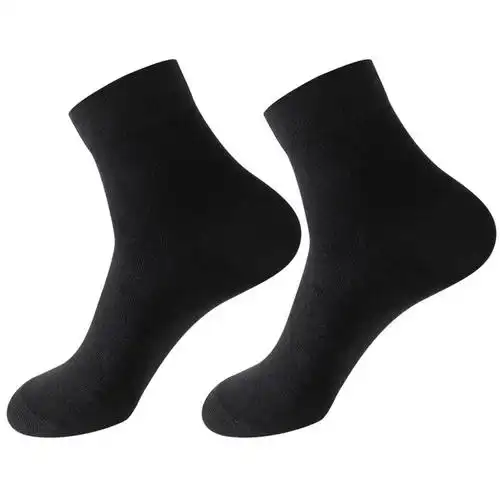 南极人袜子男纯棉中筒袜防臭吸汗加厚长筒袜男士潮全棉黑色袜春秋