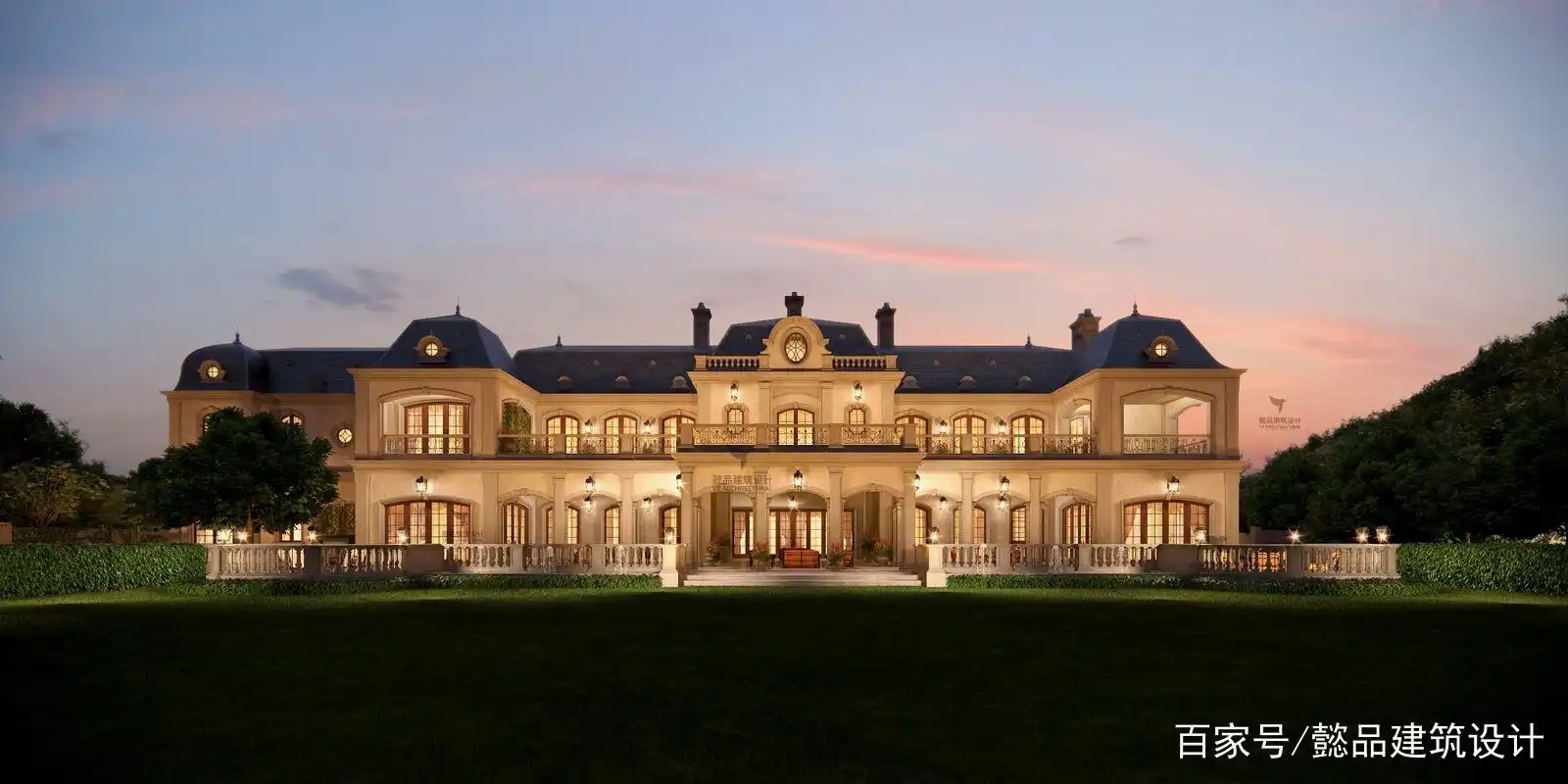 要建房就就这样的漂亮气派的法式别墅
