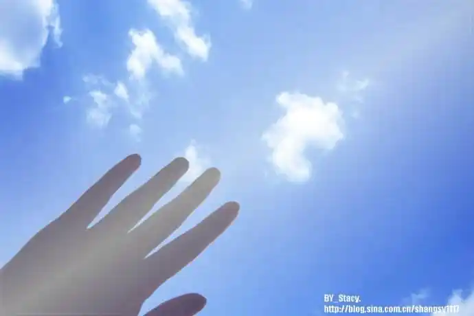 三行诗阳光透过我的手